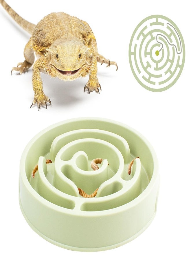 OOXYG Bearded Dragon Maze Bowls Puzzle, Bearded Dragon Feeding Dish Food Bowl, Reptile Feeding Dish to Slow Down Eating, Worm Dubia Cricket Anti-Escape Food Bowl - Image 2